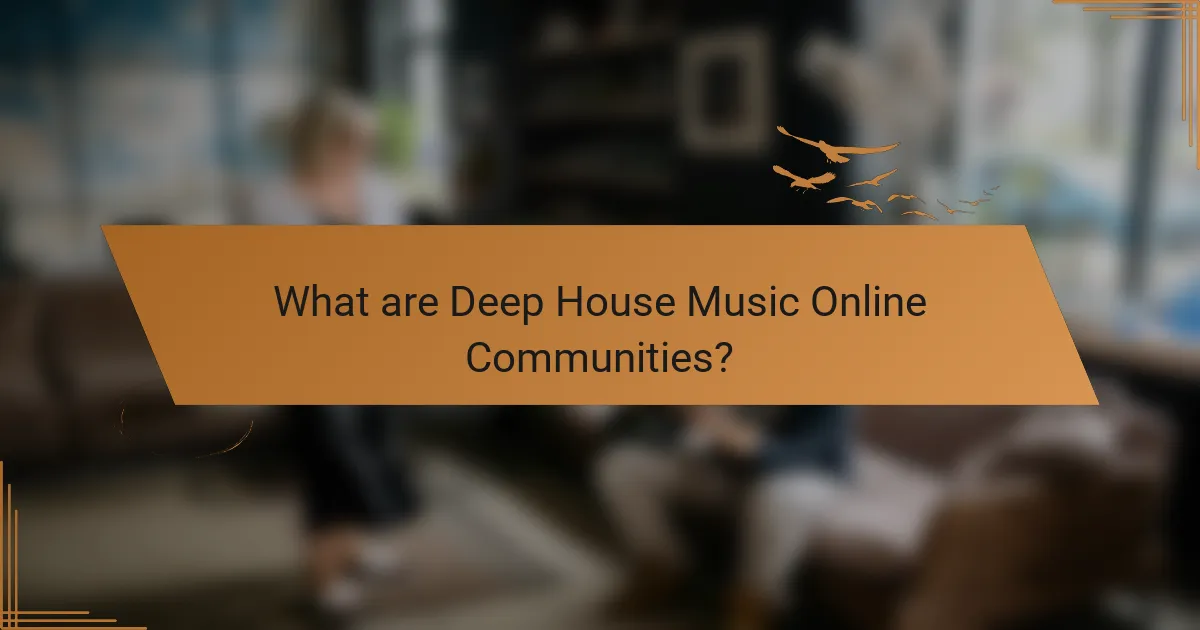 What are Deep House Music Online Communities?