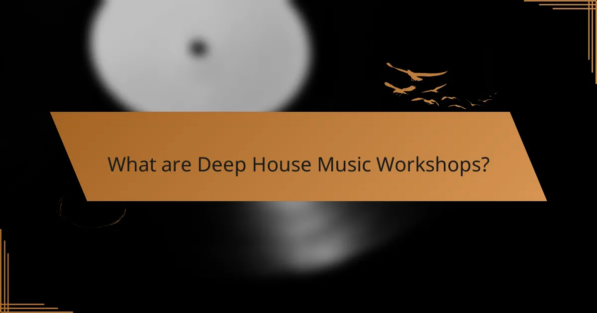 What are Deep House Music Workshops?