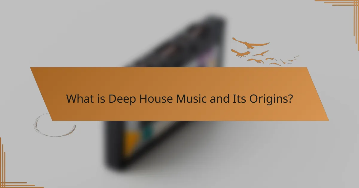 What is Deep House Music and its Origins?